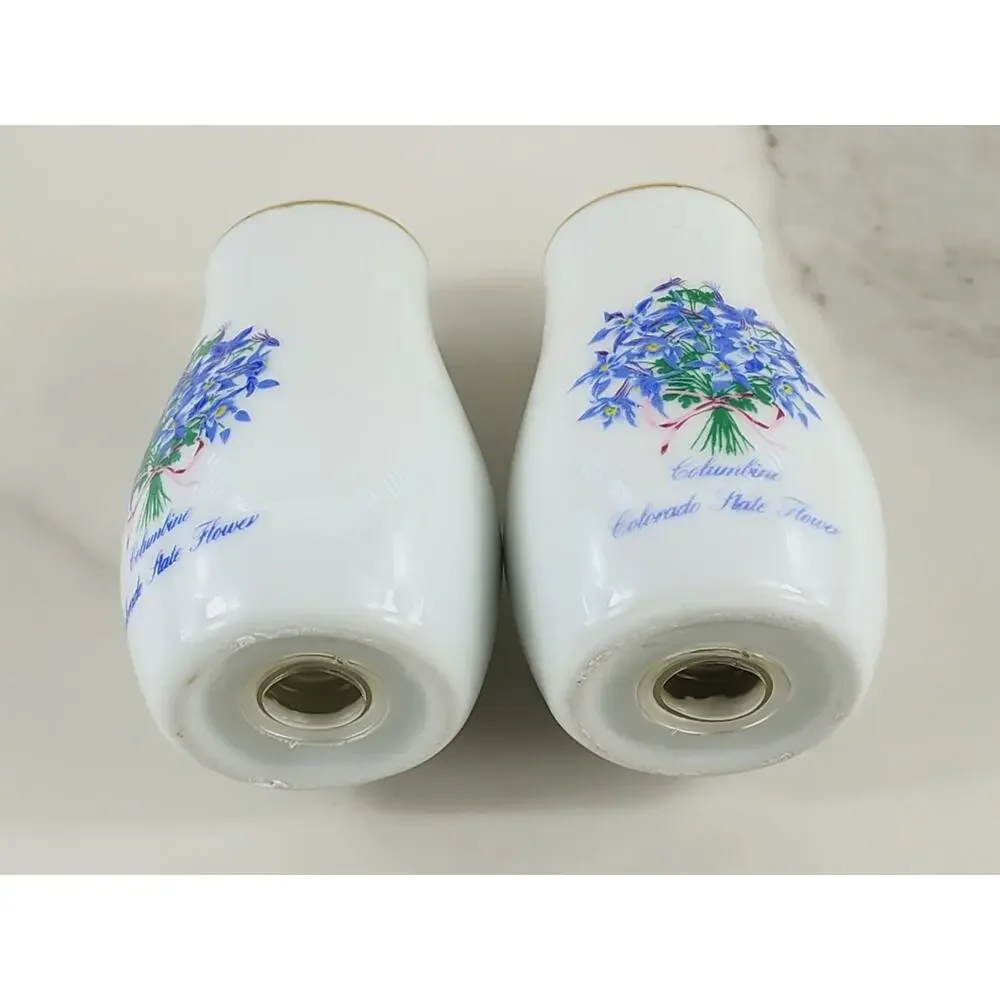 Columbine Flower Lavender Salt & Pepper Shakers 3